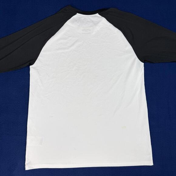 Nike Dri-Fit Raglan Baseball Y2K Tee Mens Sz L Athletic VTG Skater Solo Swoosh - Picture 10 of 11